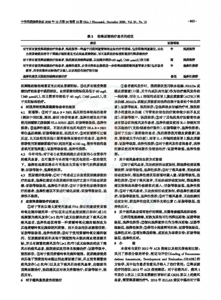 2020年美国风湿病学会痛风治疗指南_页面_2